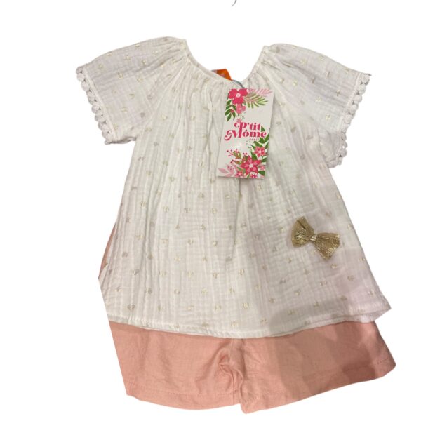 Ensemble bébé fille coeur or