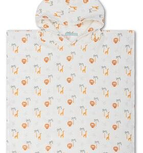 Cape de bain en gaz de coton lion