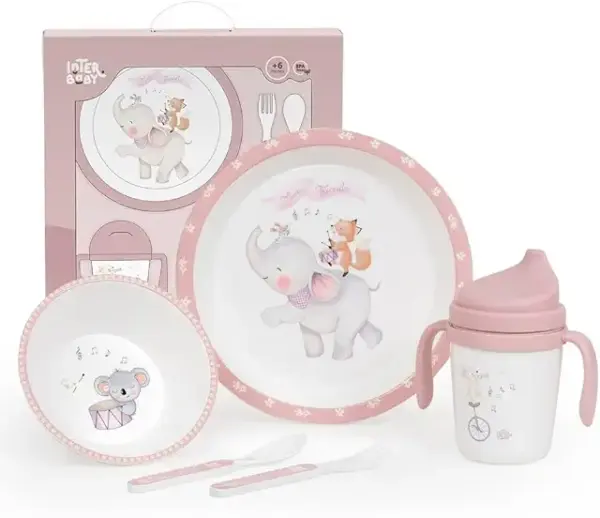 Coffret repas Musique rose