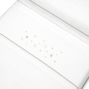 Coffret de draps et attache sucette beige