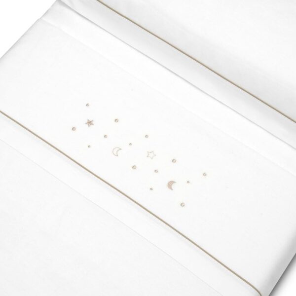 Coffret de draps et attache sucette beige