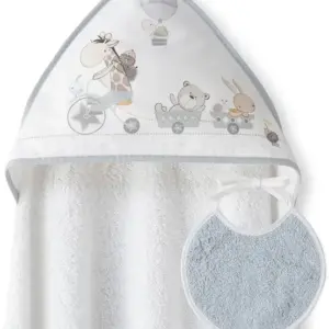 Coffret cape de bain et bavoir girafe