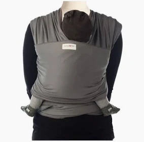 Echarpe de portage en coton bio gris