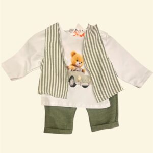 Ensemble ours vert garçon