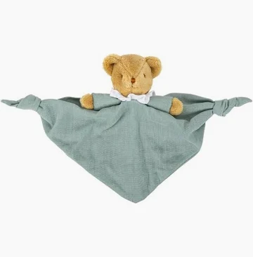Doudou triangle ours vert