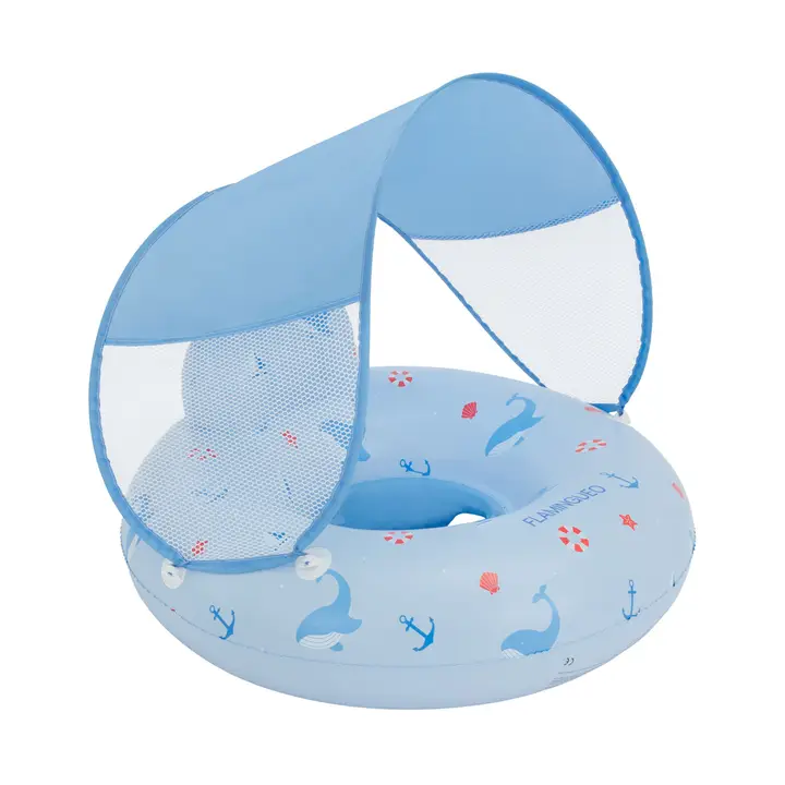 Bouée flotteur bleu avec parasol