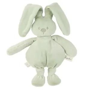 Lapidou Lapin Câlin - 30 cm - Peluche Douce pour Bébé - Vert Tilleul