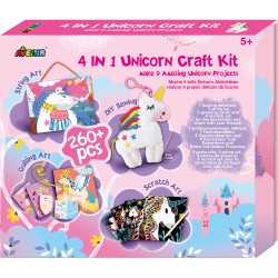 Coffret 4 in 1 unicorn craft kit