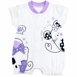 Barboteuse souris violette 0-18mois