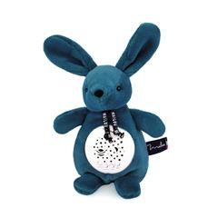 Veilleuse musicale projecteur étoiles lapin bleu minéral