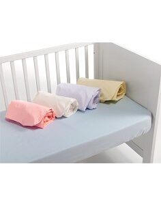 Drap-housse pour lit bébé de taille moyenne,60x120cm, 100 % coton blanc