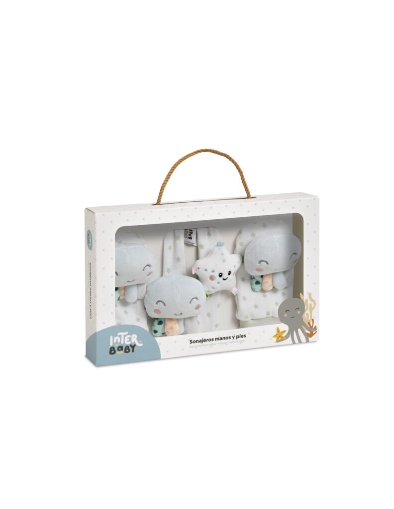 Ensemble de hochets pour pied et poignet modèle pieuvre