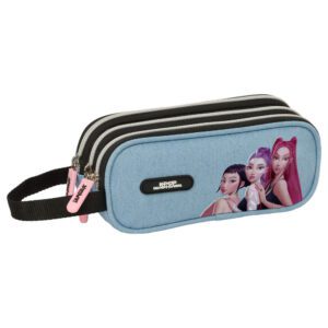 Trousse Triple K-pop HUNTRIX Bleu Denim | Melobaby Cavaillon