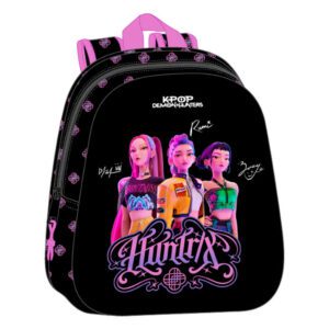 Sac à Dos K-pop HUNTRIX Noir & Rose Demon Hunters | Melobaby Cavaillon
