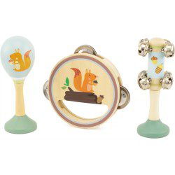 Set Musical Bébé en Bois Écureuil | Melobaby Cavaillon