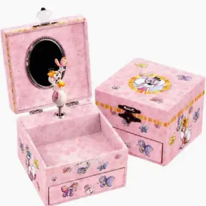 Boîte à Musique Bijoux Rose & Papillons Diddl  | Melobaby Cavaillon