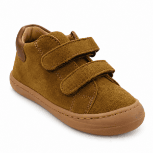 Baskets Babybotte Argo camel à scratch | Mélobaby