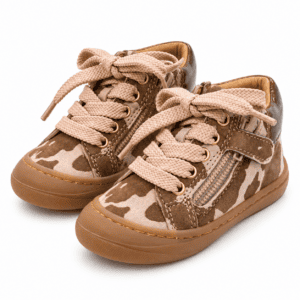 Baskets Babybotte Argo Zip imprimé vache | Mélobaby