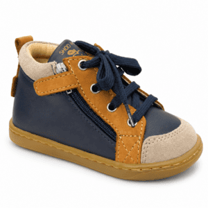 Chaussures premiers pas Bouba Navy Camel Melobaby Cavaillon