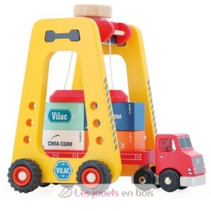 En jambeur porte-containers en bois Vilac | Mélobaby Cavaillon