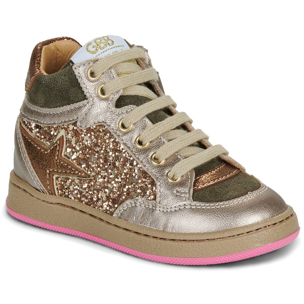 Baskets montantes Ava GBB dorées | Mélobaby