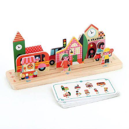 Jeu de logique en bois La Ville Vilac | Mélobaby