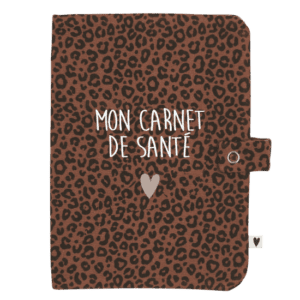 Protège-carnet de santé léopard marron | Mélobaby cavaillon