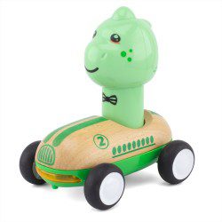 Voiture dinosaure Routoudou Press & Go | Mélobaby